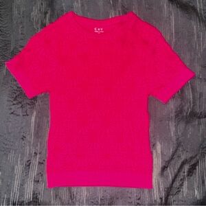 Pink Textured Crop Top